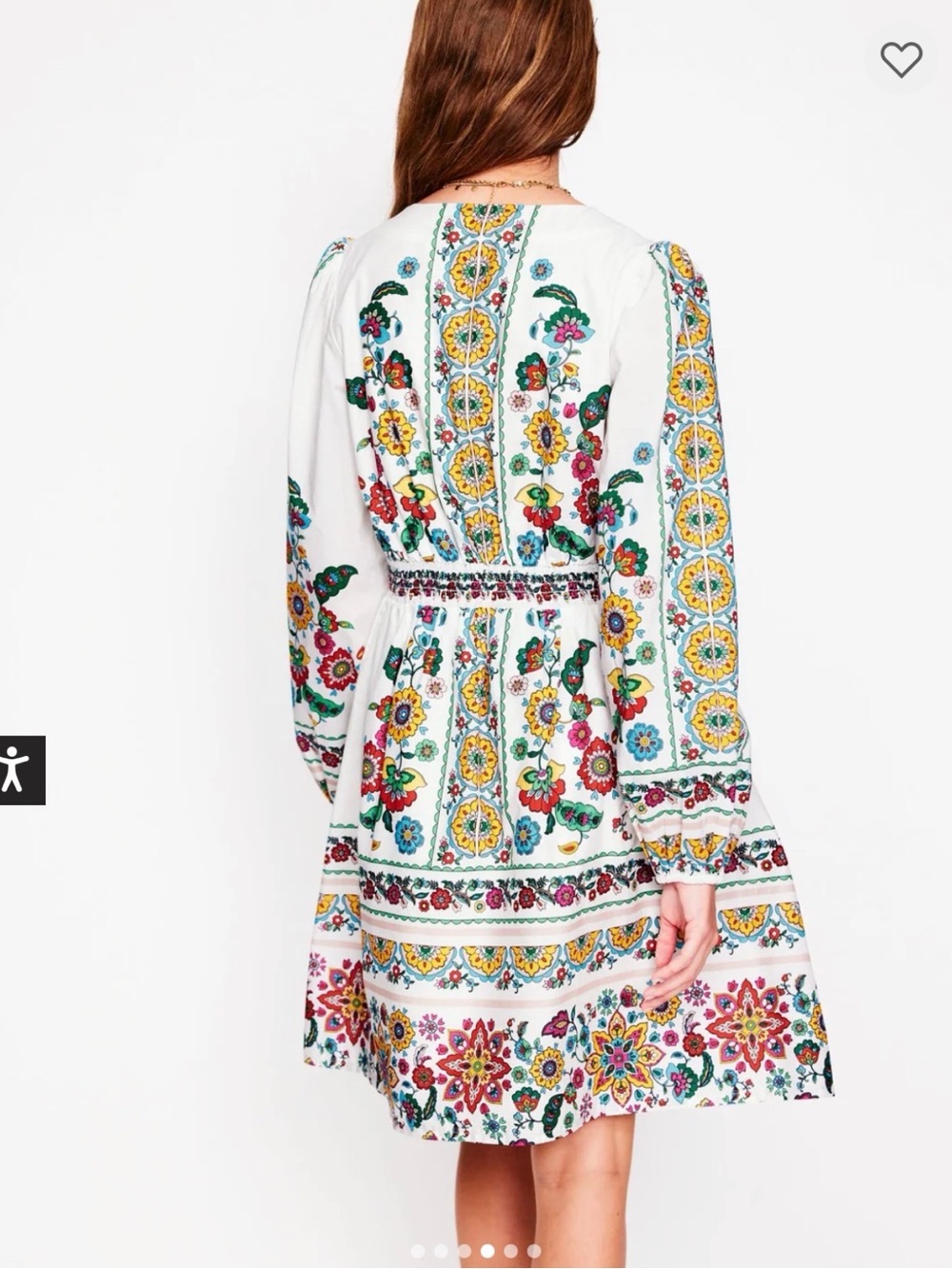 Boden White Floral-Print Dress NWT - Picture 4 of 4